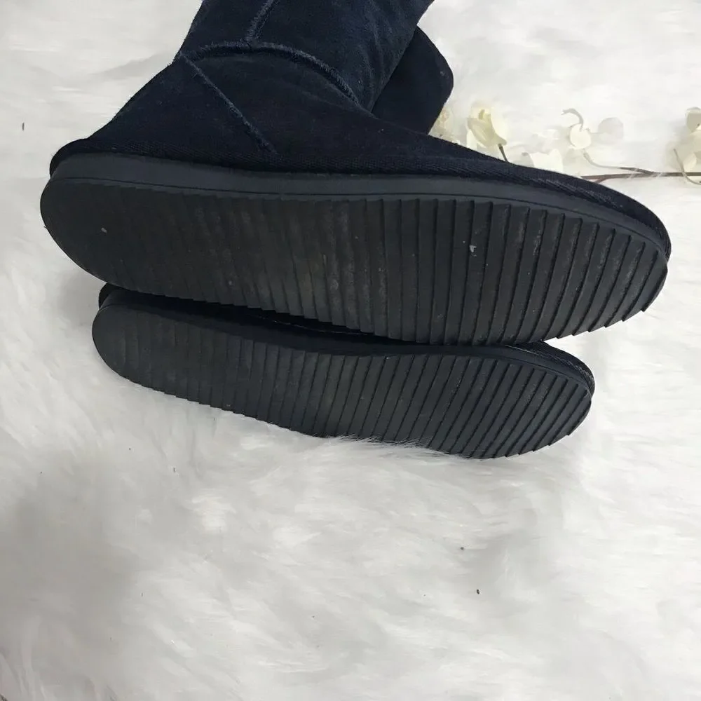 Suede Leather Winter Blue Boots‎ Size 6